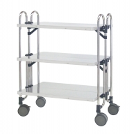 折りたたみ式ステンレスワゴン【3段】 KEAM-3FF