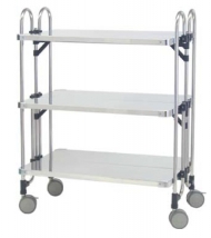 折りたたみ式ステンレスワゴン【3段】 KEAW-3FF